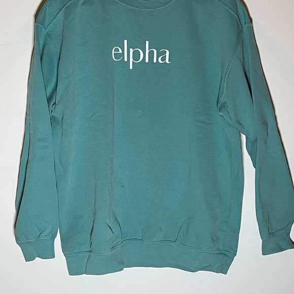 Elpha Teal Comfort Colors Sweatshirt size Large - Picture 2 of 3